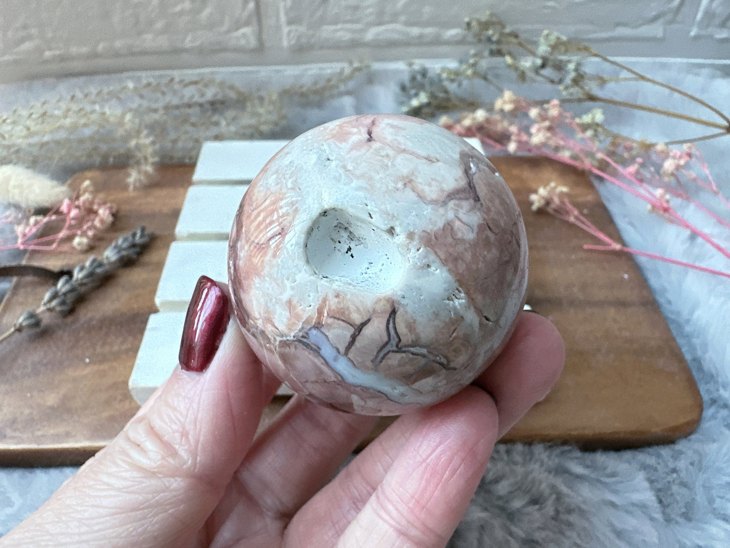 Small Pink Agate Sphere