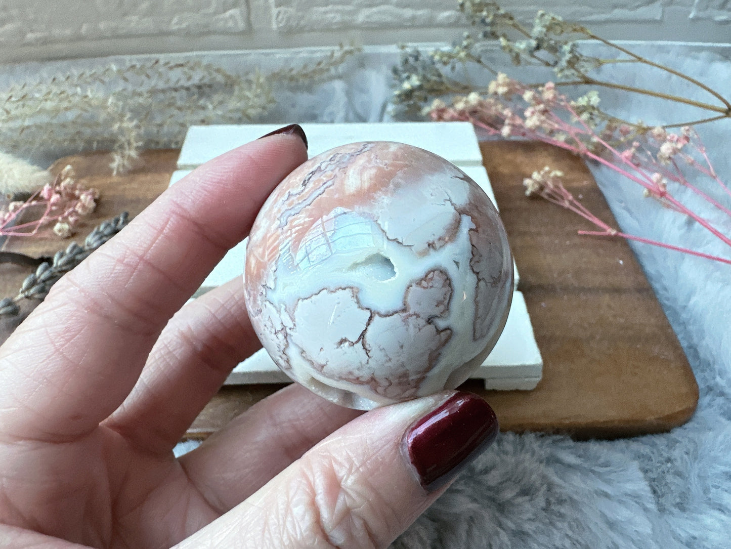Small Pink Agate Sphere