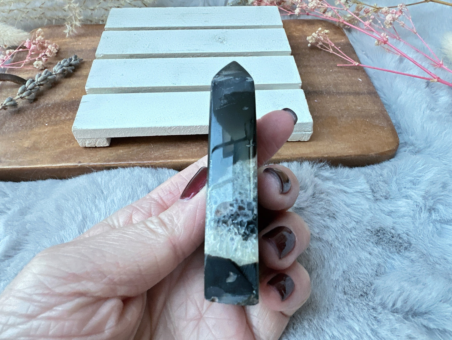 Small Black Onyx Tower Obelisk