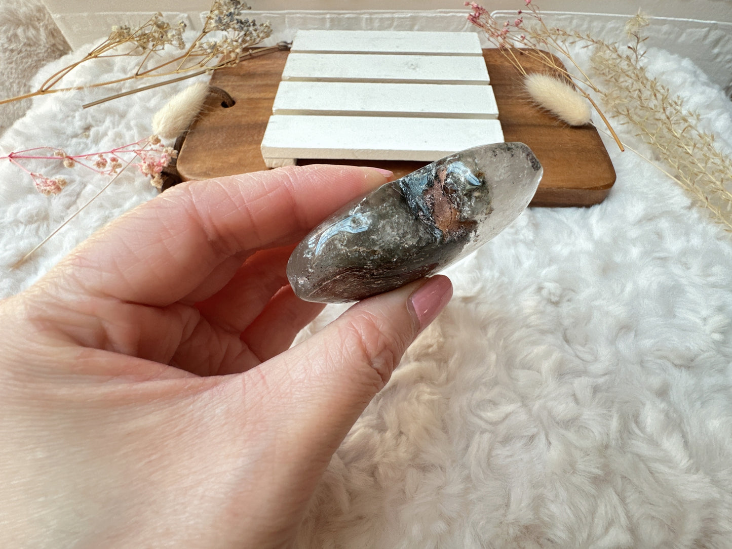 Garden Quartz Lodalite Heart