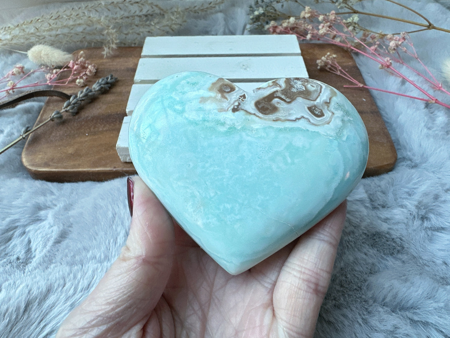 Caribbean Calcite Heart
