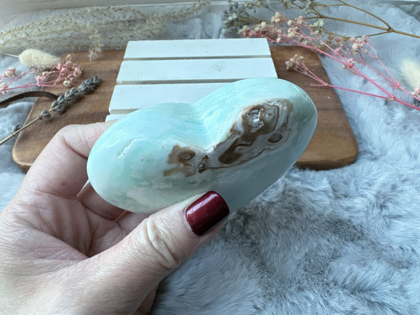 Caribbean Calcite Heart