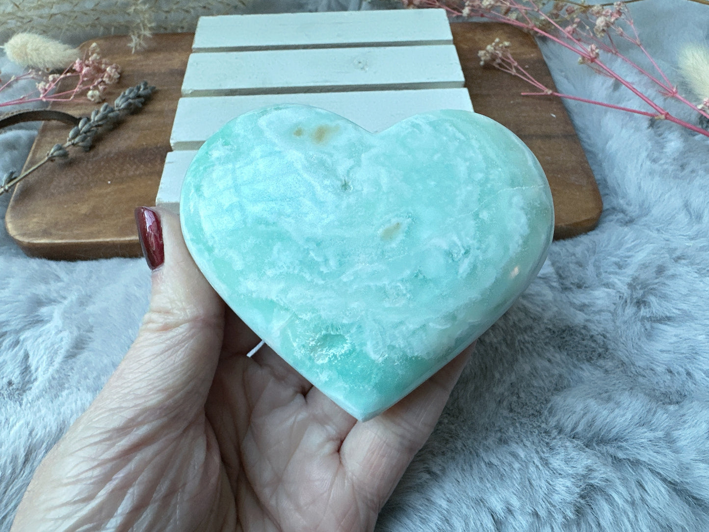 Caribbean Calcite Heart