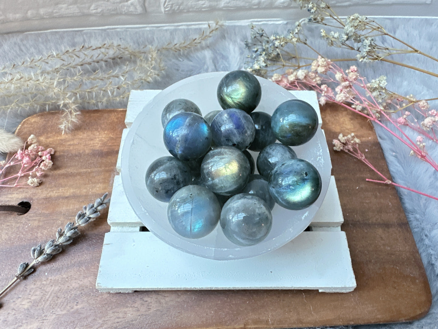 One Tiny Labradorite Sphere