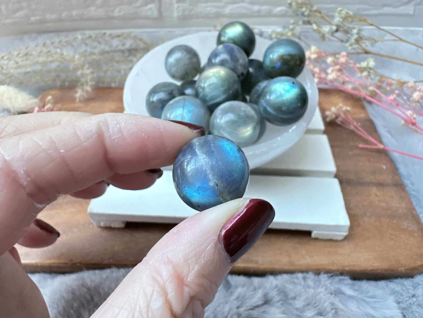 One Tiny Labradorite Sphere