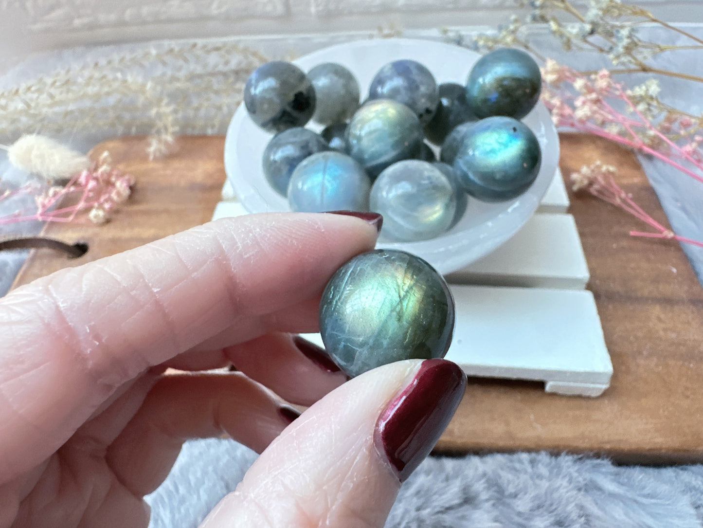 One Tiny Labradorite Sphere