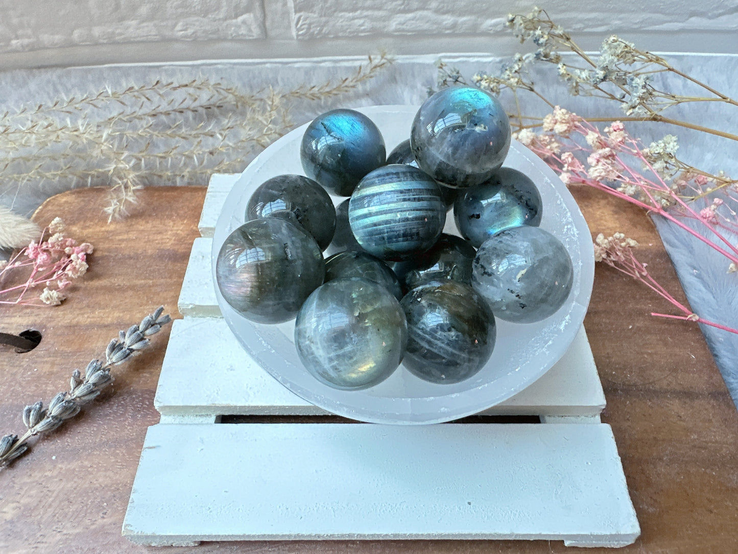 One Mini Labradorite Sphere