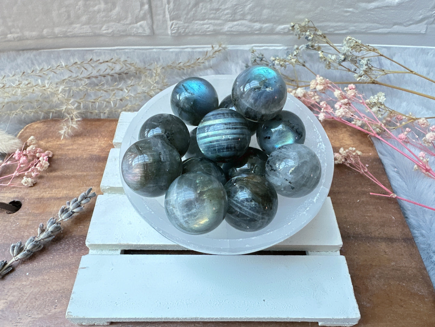 One Mini Labradorite Sphere