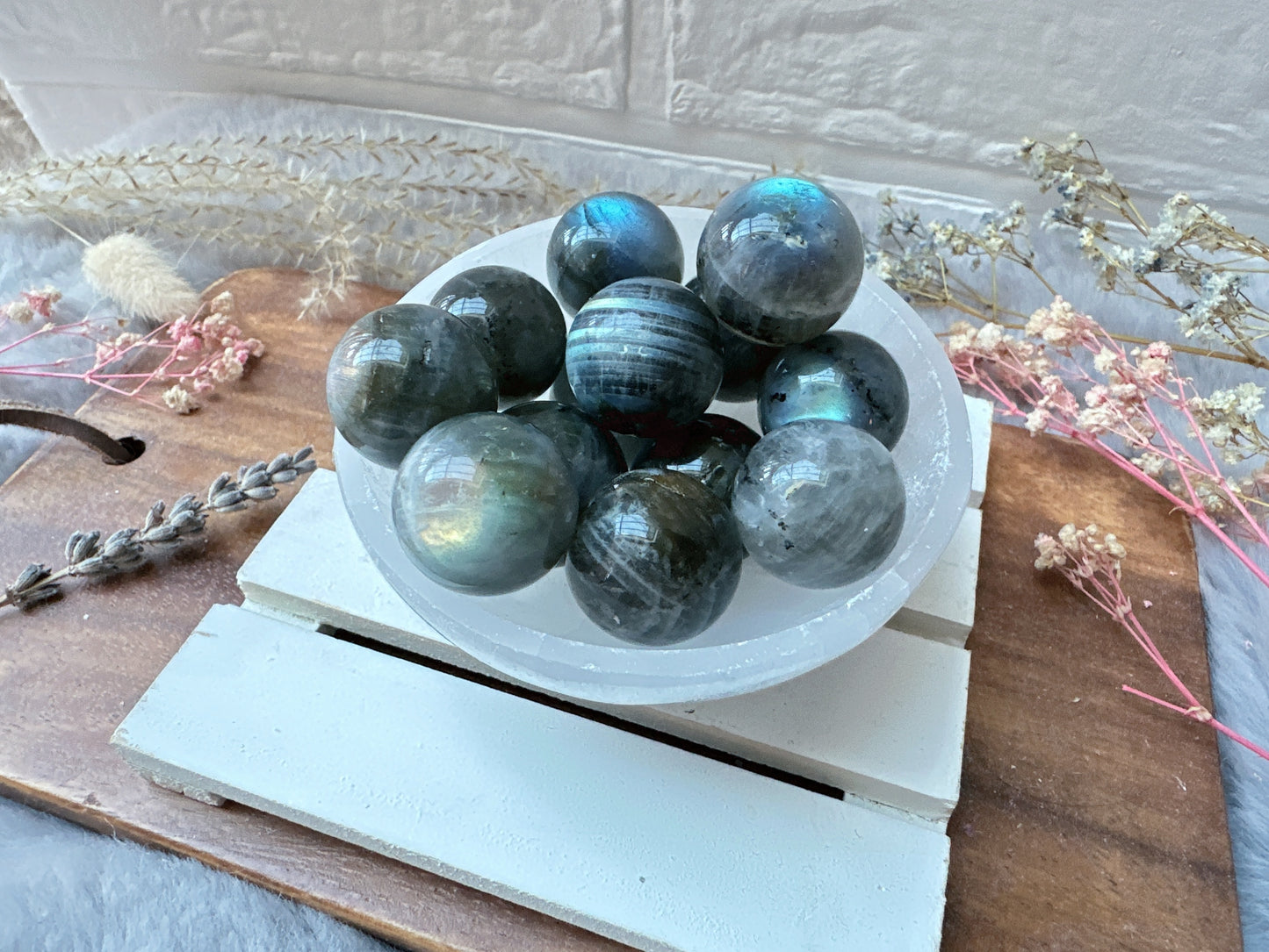 One Mini Labradorite Sphere
