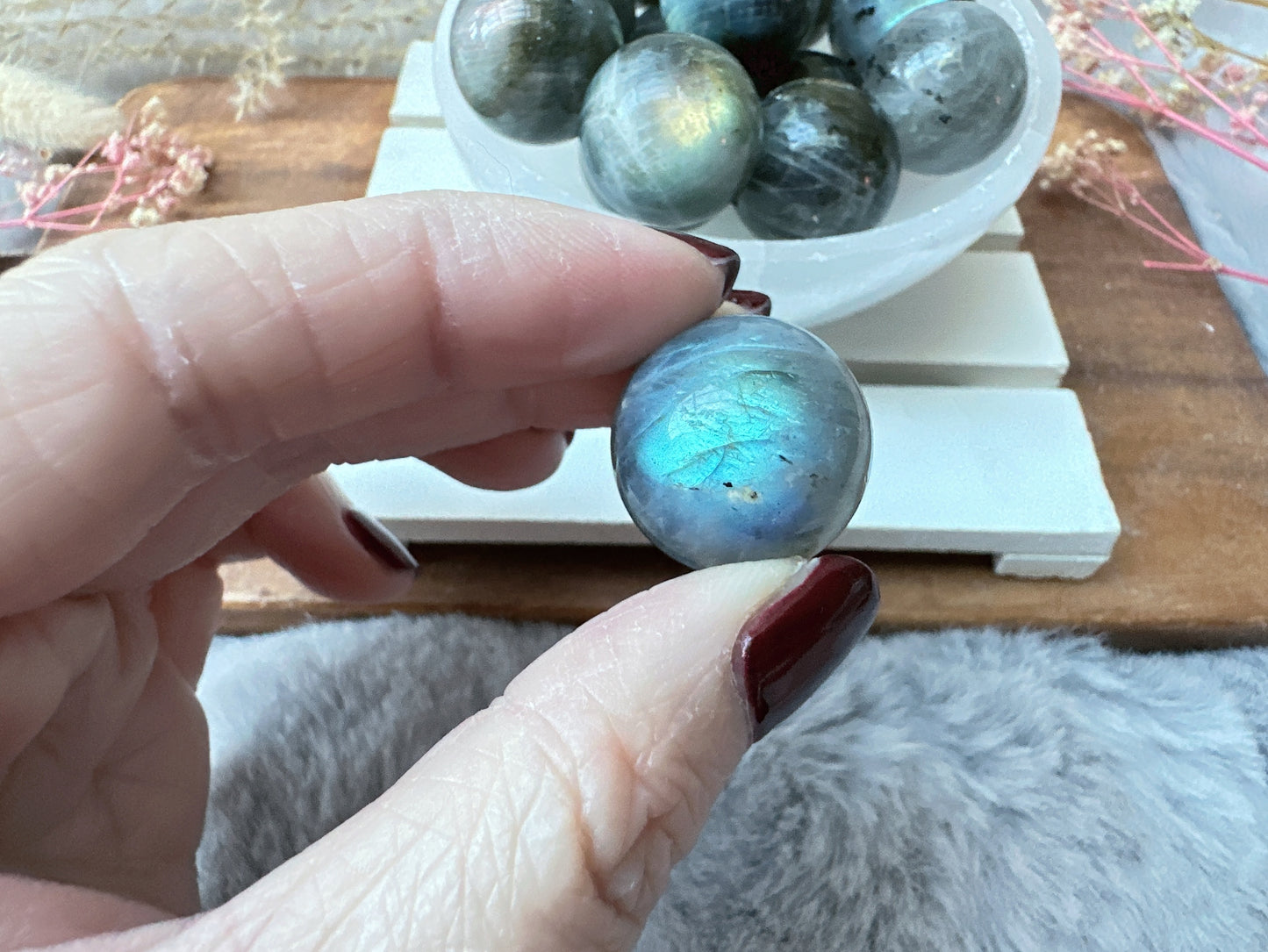 One Mini Labradorite Sphere