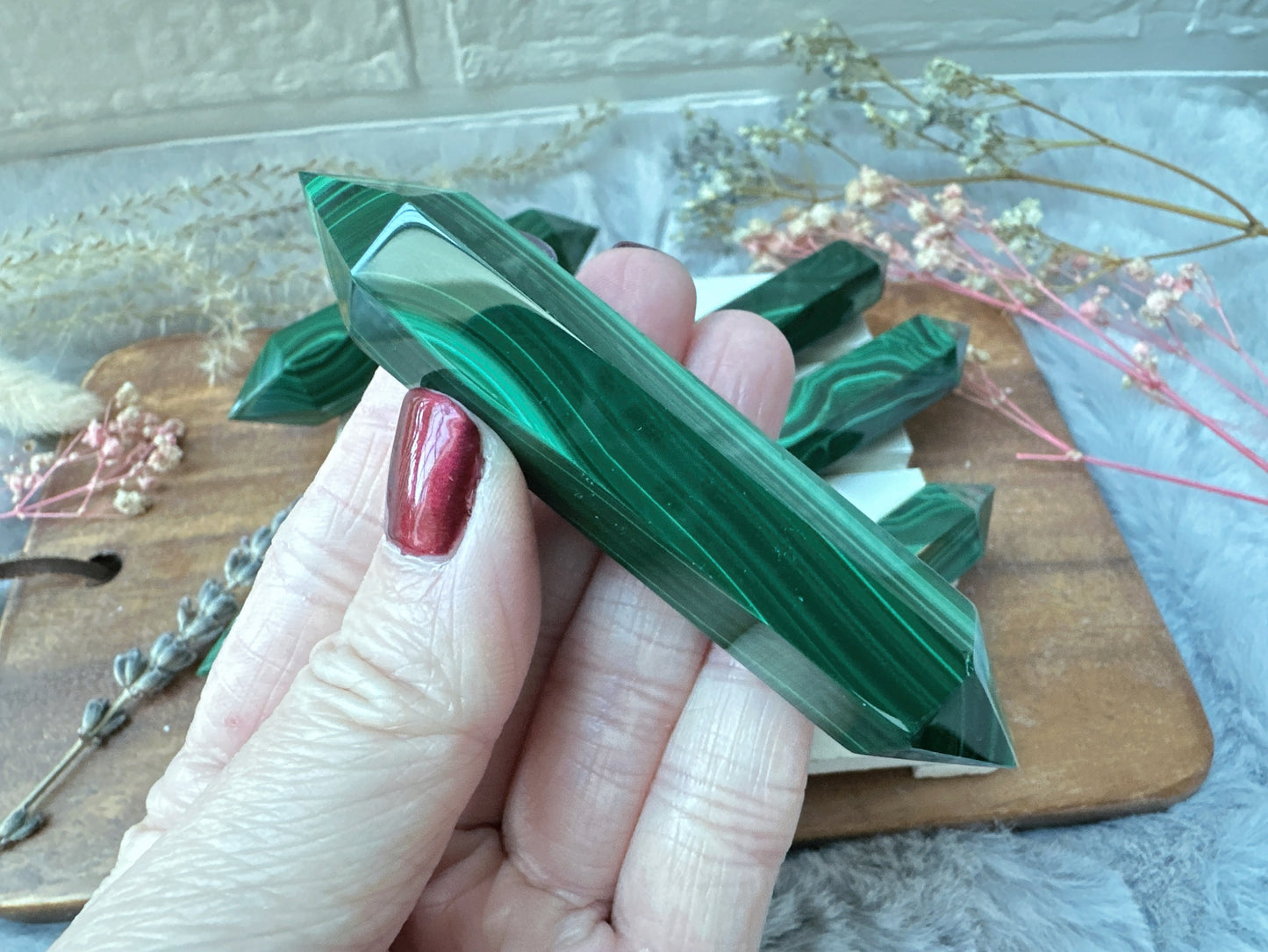 Malachite Double Terminated Point