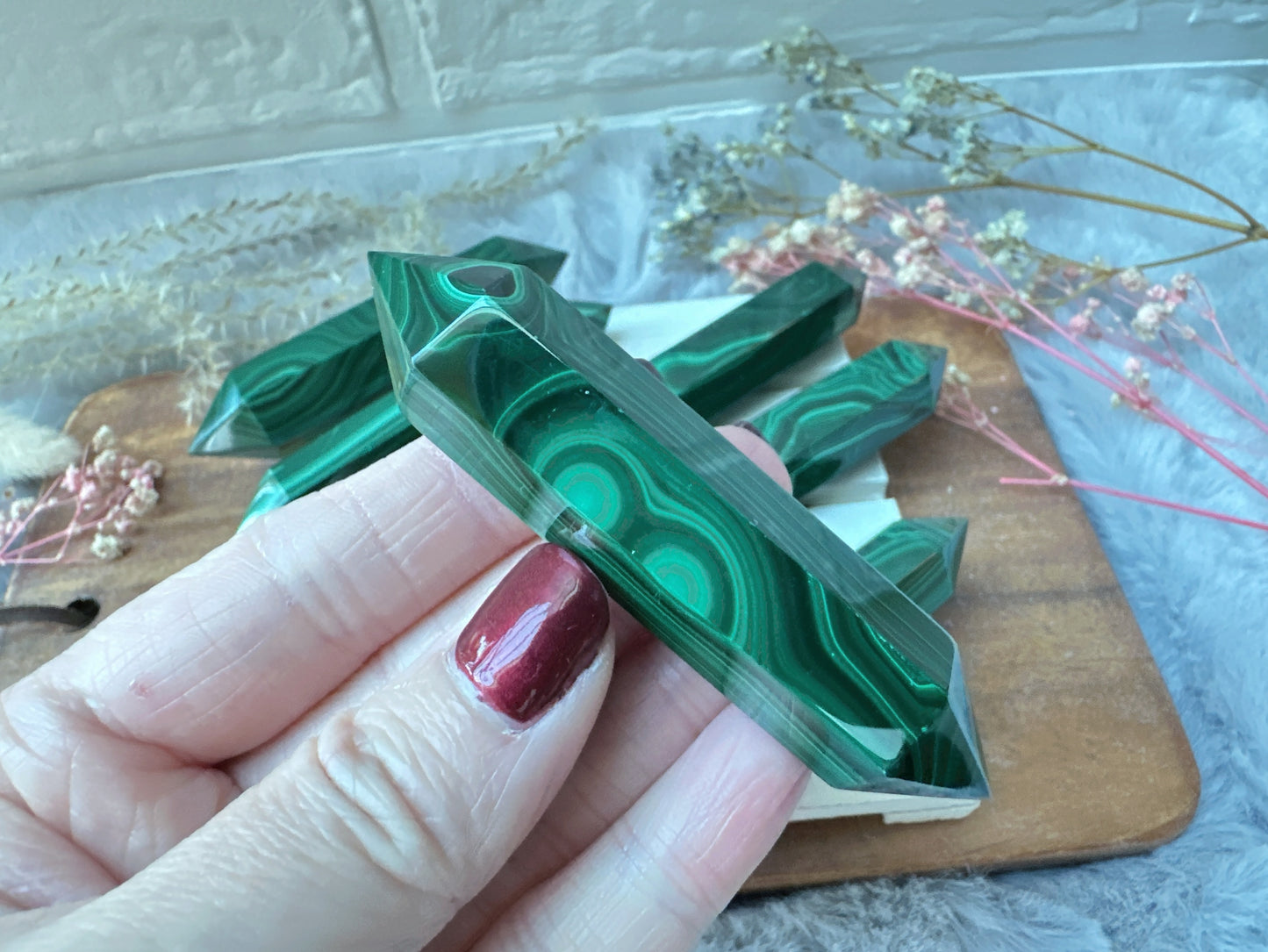 Malachite Double Terminated Point