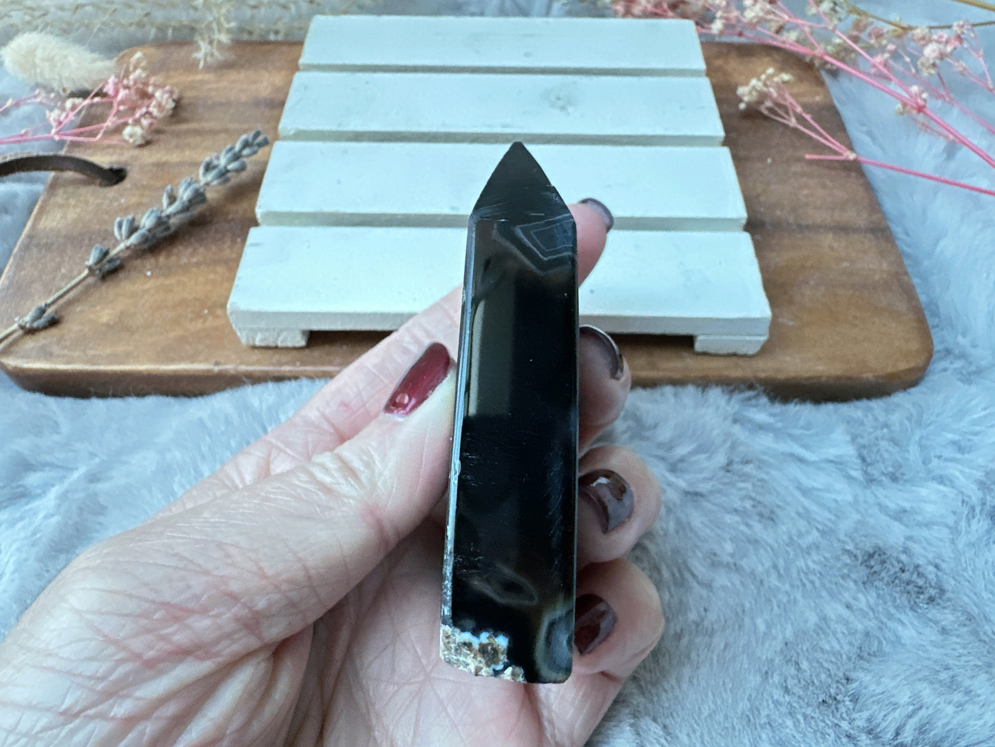 Small Black Onyx Tower Obelisk
