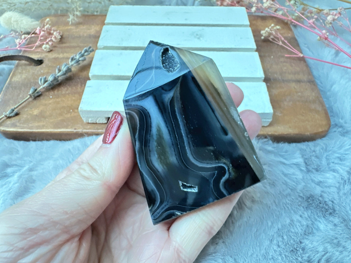 Small Black Onyx Tower Obelisk