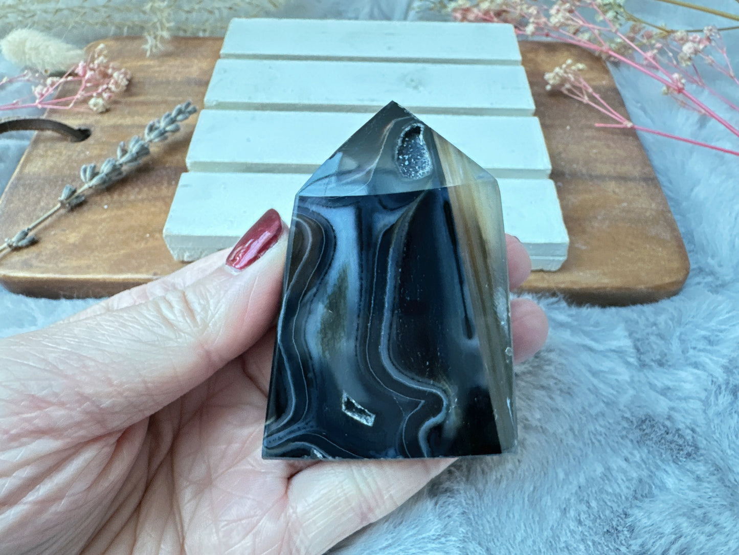 Small Black Onyx Tower Obelisk