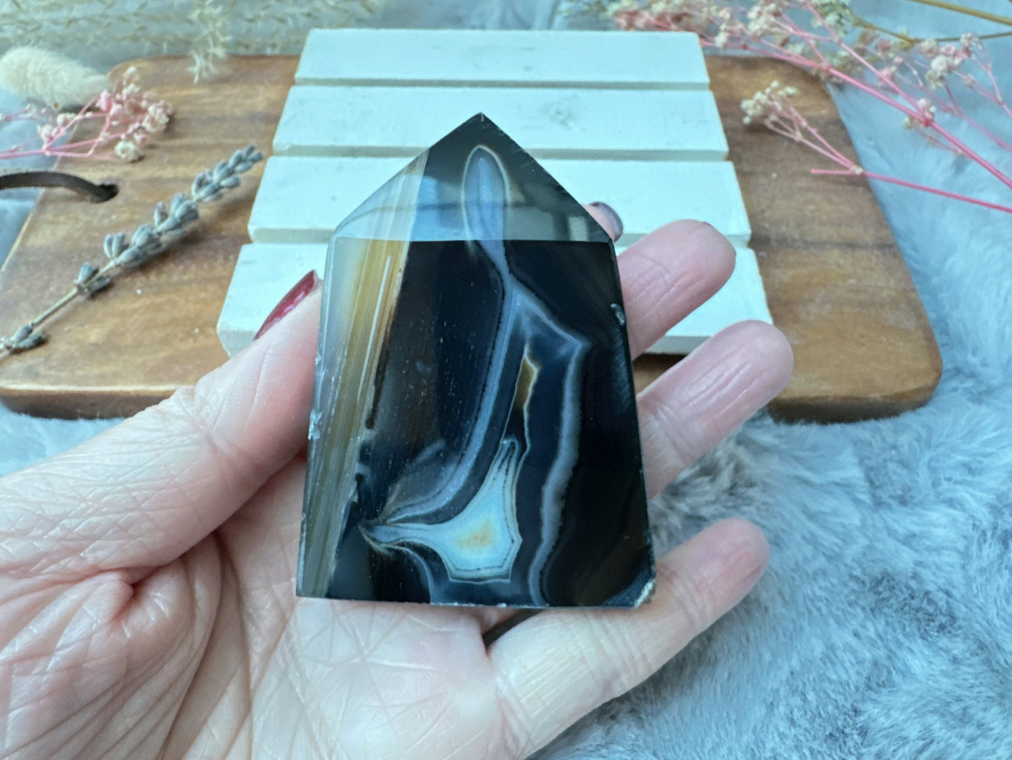 Small Black Onyx Tower Obelisk