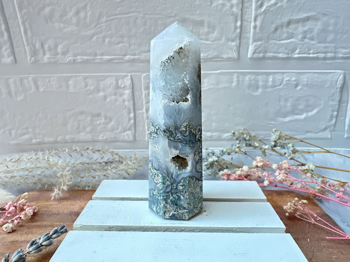 Moss Agate Tower Obelisk