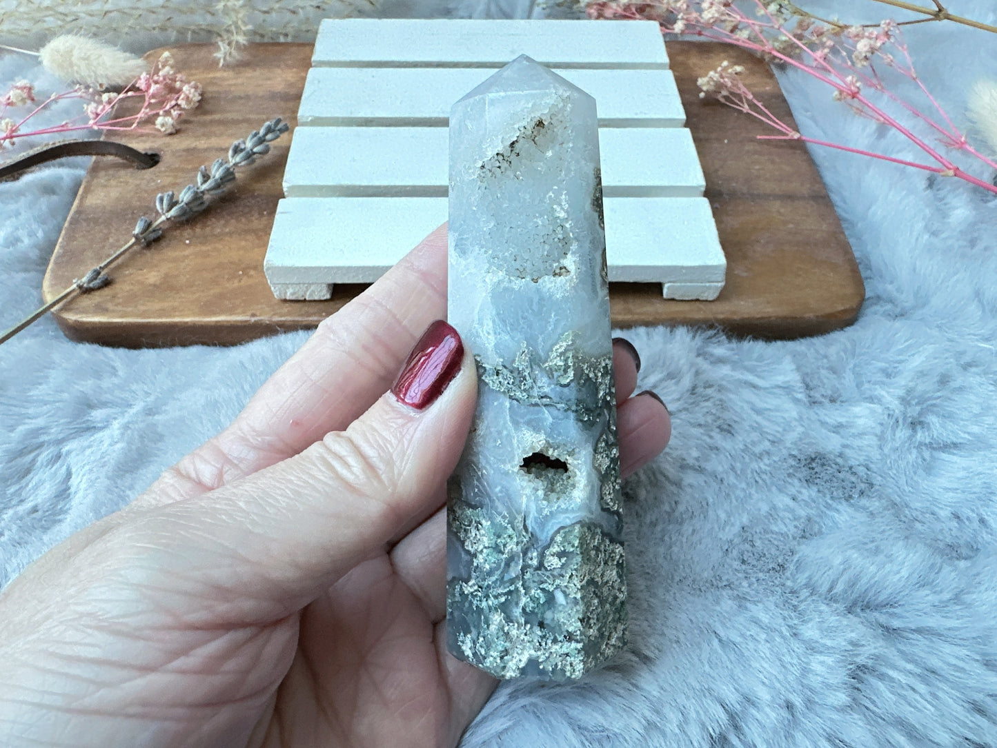 Moss Agate Tower Obelisk