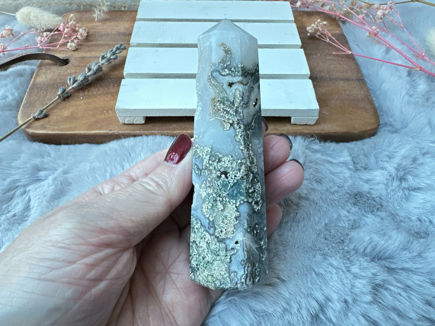 Moss Agate Tower Obelisk