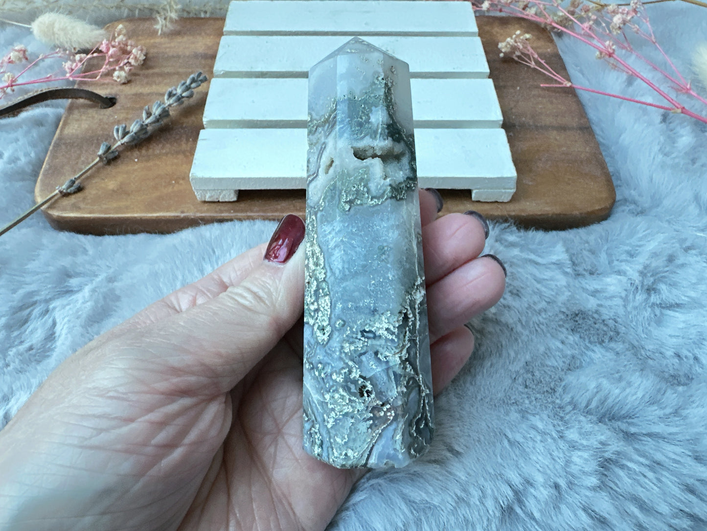 Moss Agate Tower Obelisk