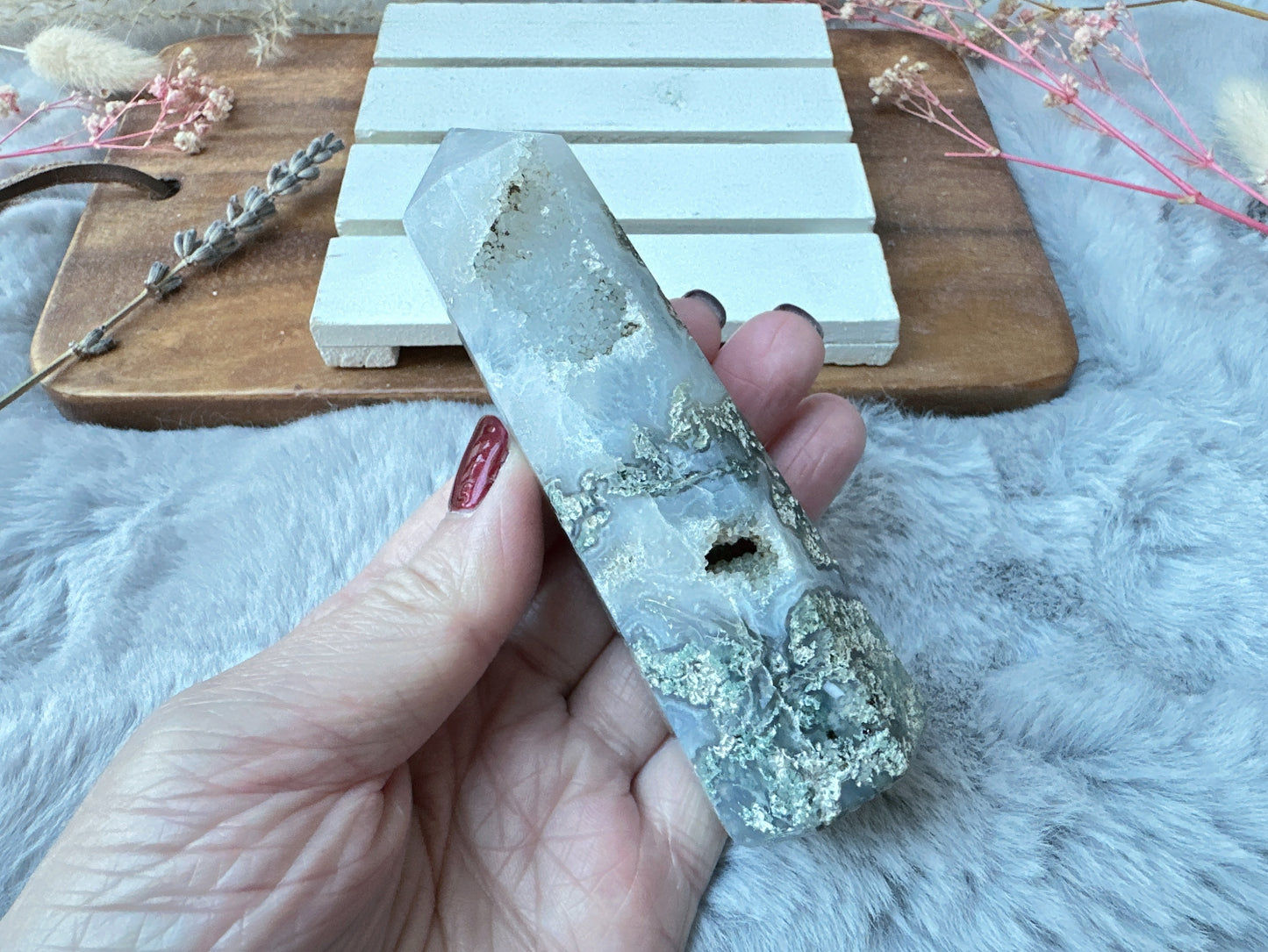 Moss Agate Tower Obelisk