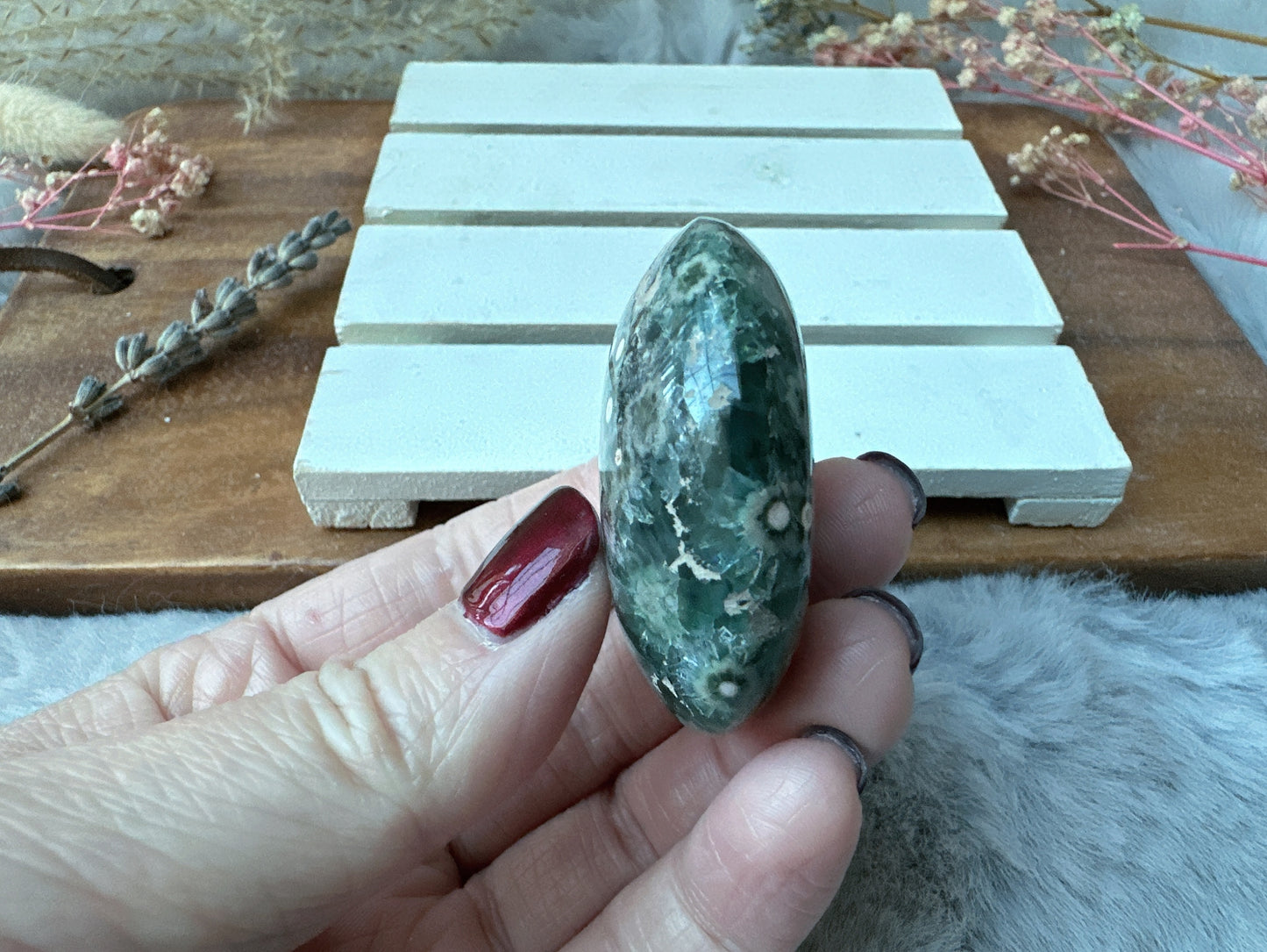 Small Ocean Jasper Palm Stone
