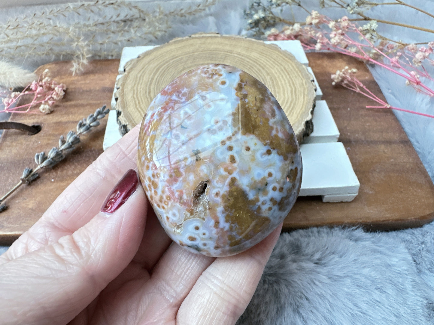 Ocean Jasper Palm Stone