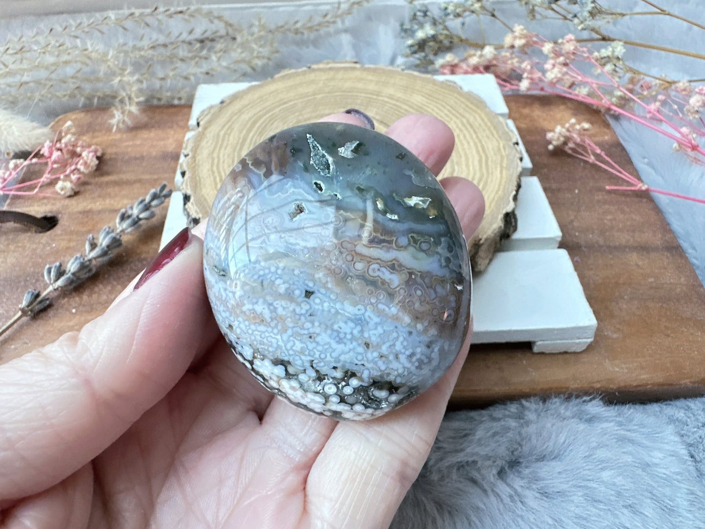Ocean Jasper Palm Stone
