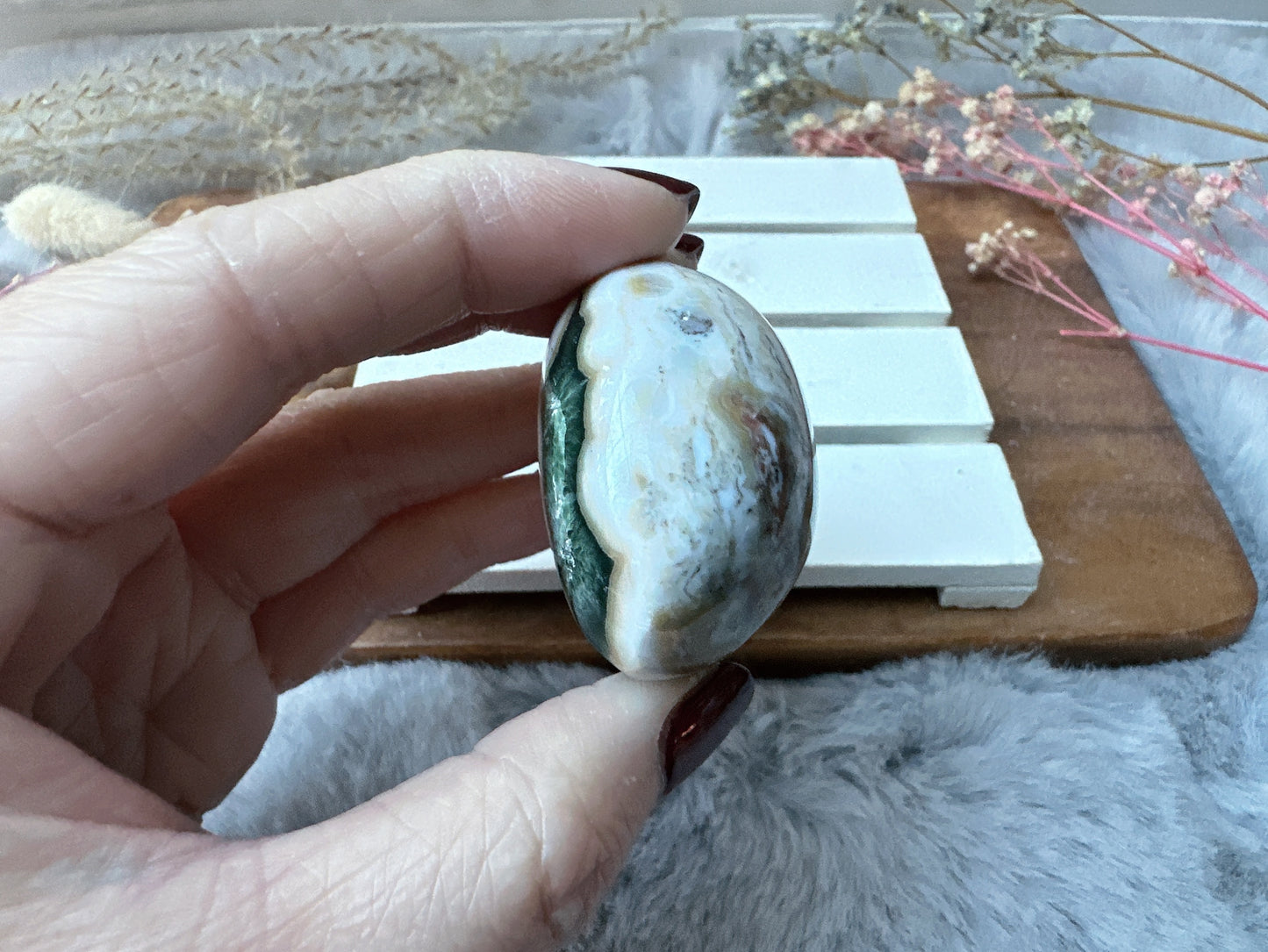 Small Ocean Jasper Palm Stone