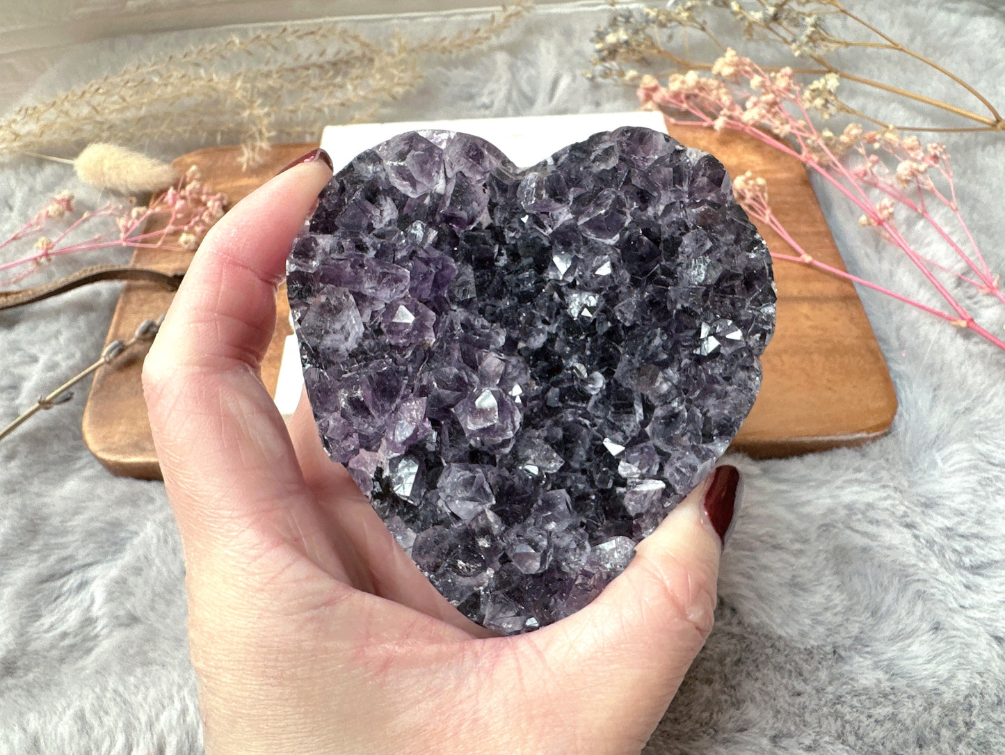 Amethyst Heart Cluster