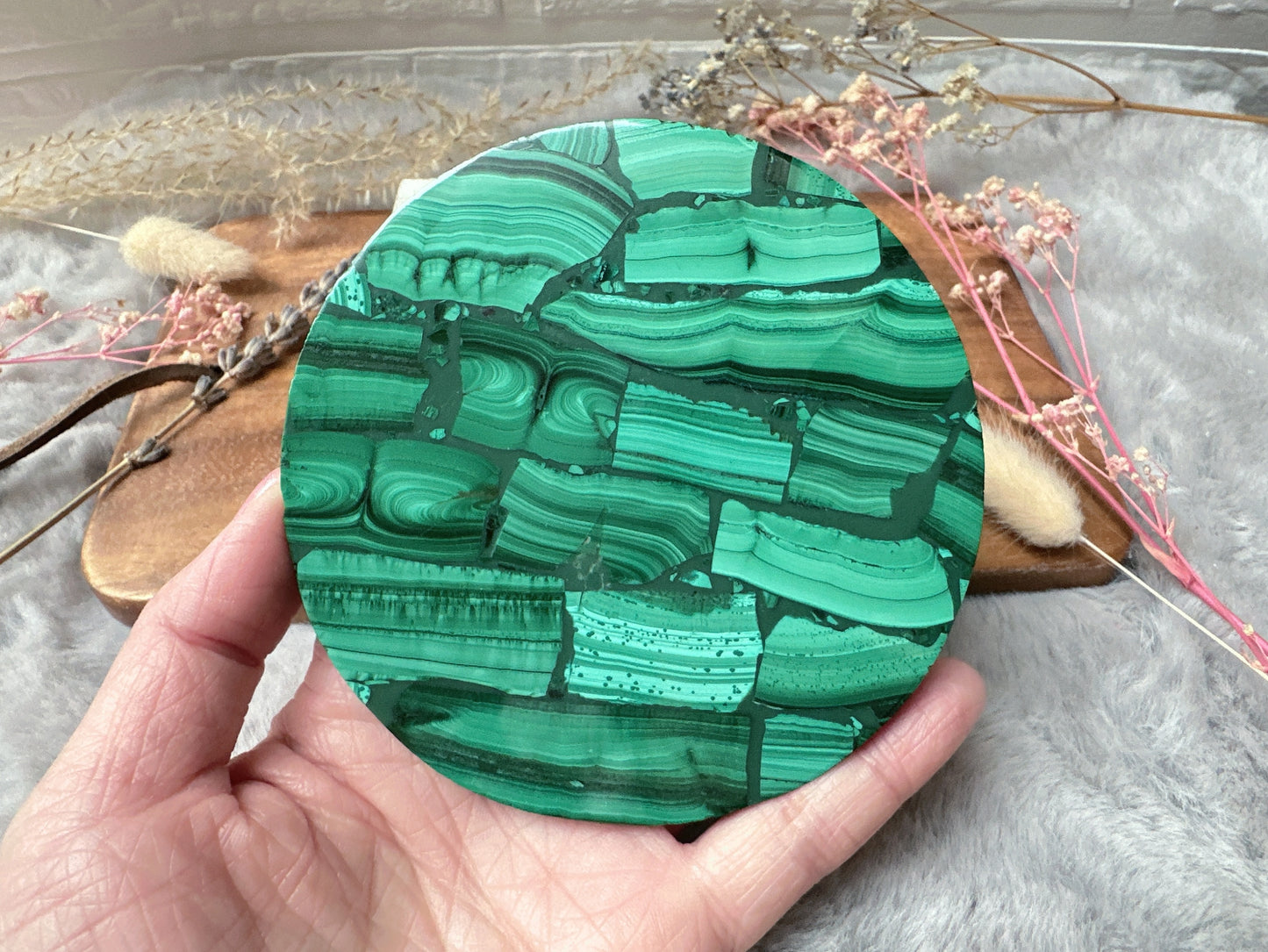Malachite Round Slab