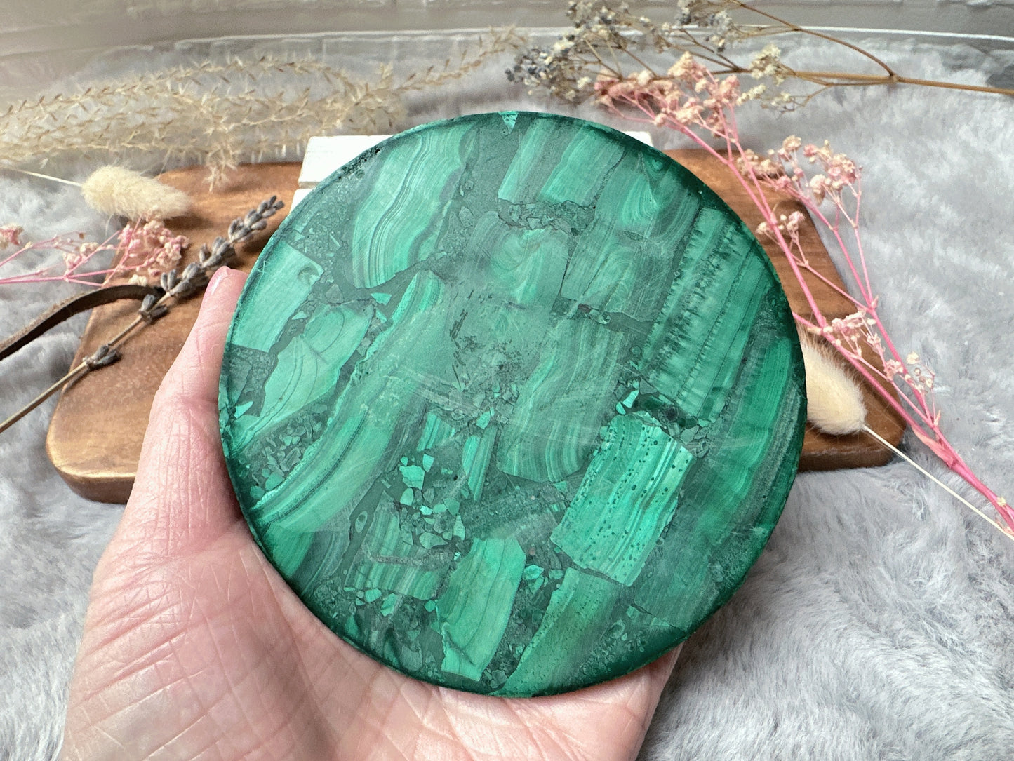 Malachite Round Slab