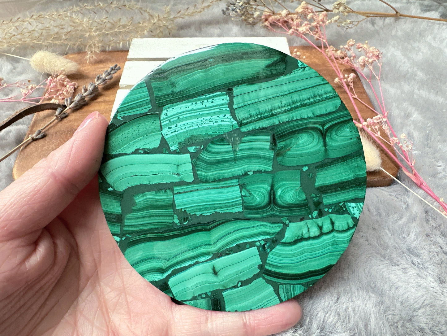 Malachite Round Slab