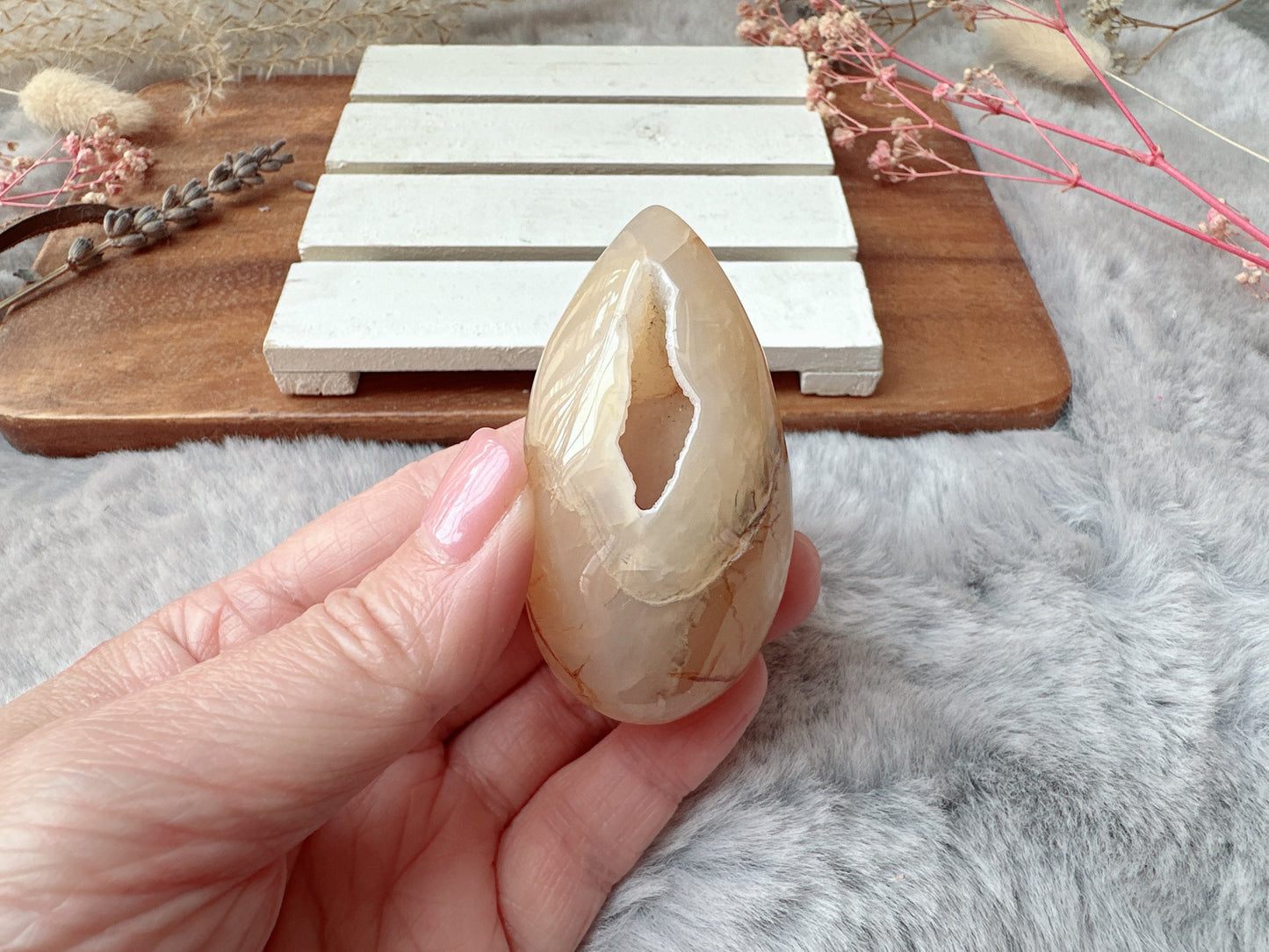 Small Agate Druzy Egg