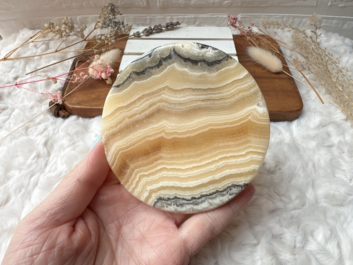 Zebra Onyx Round Slice