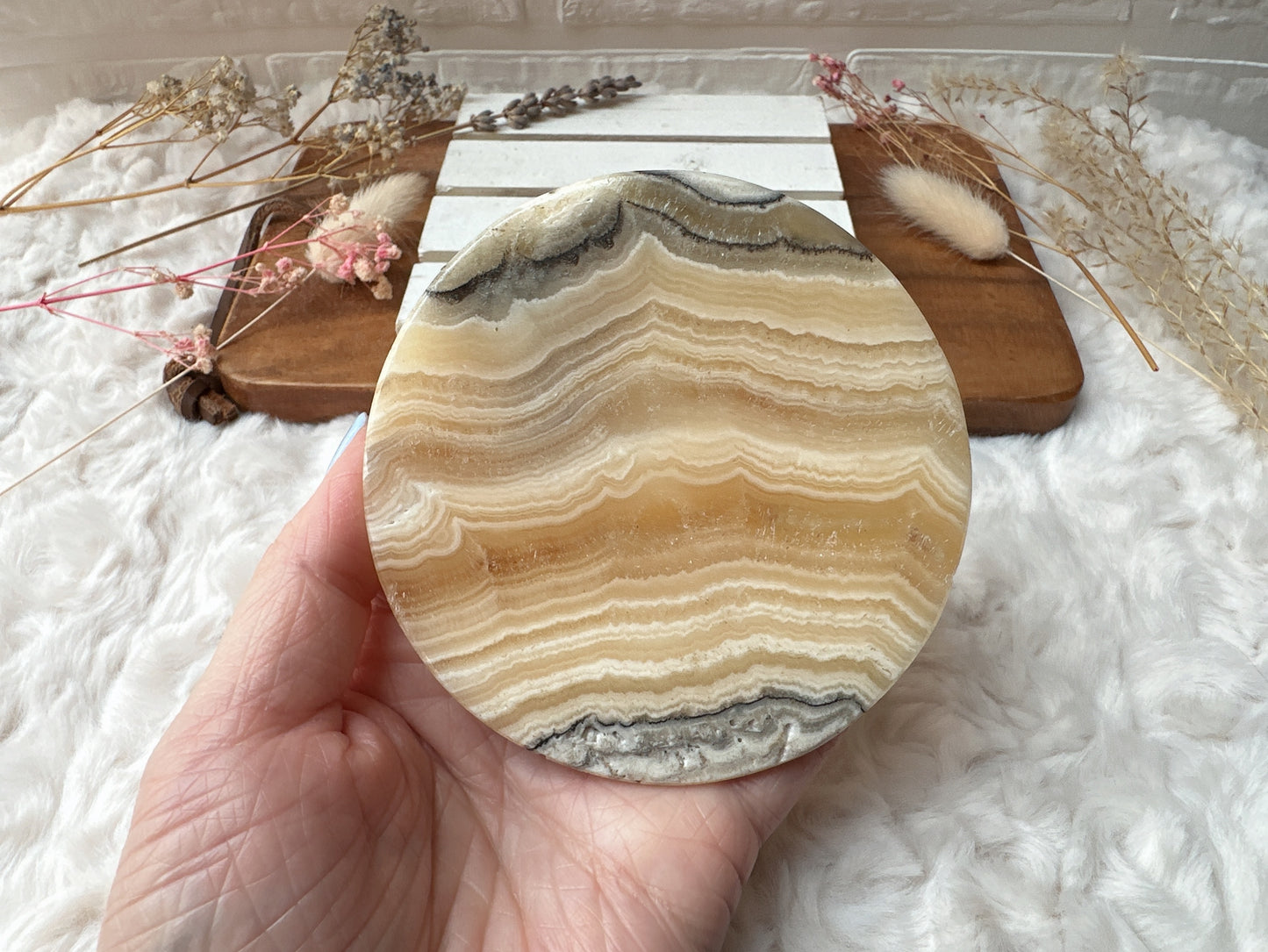 Zebra Onyx Round Slice