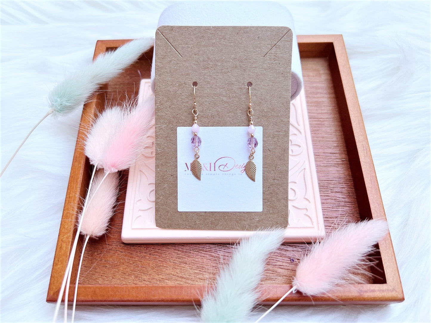 Leaf Charm Earrings