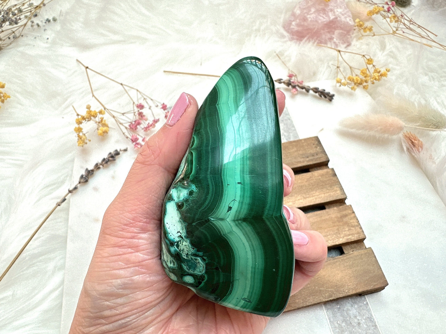 Malachite with Chrysocolla Free Form