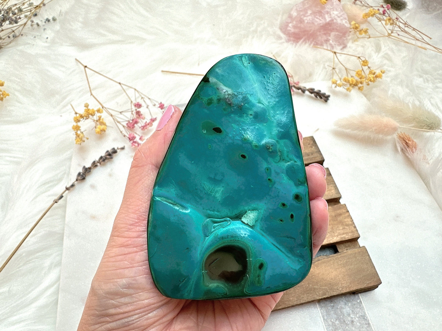 Malachite with Chrysocolla Free Form