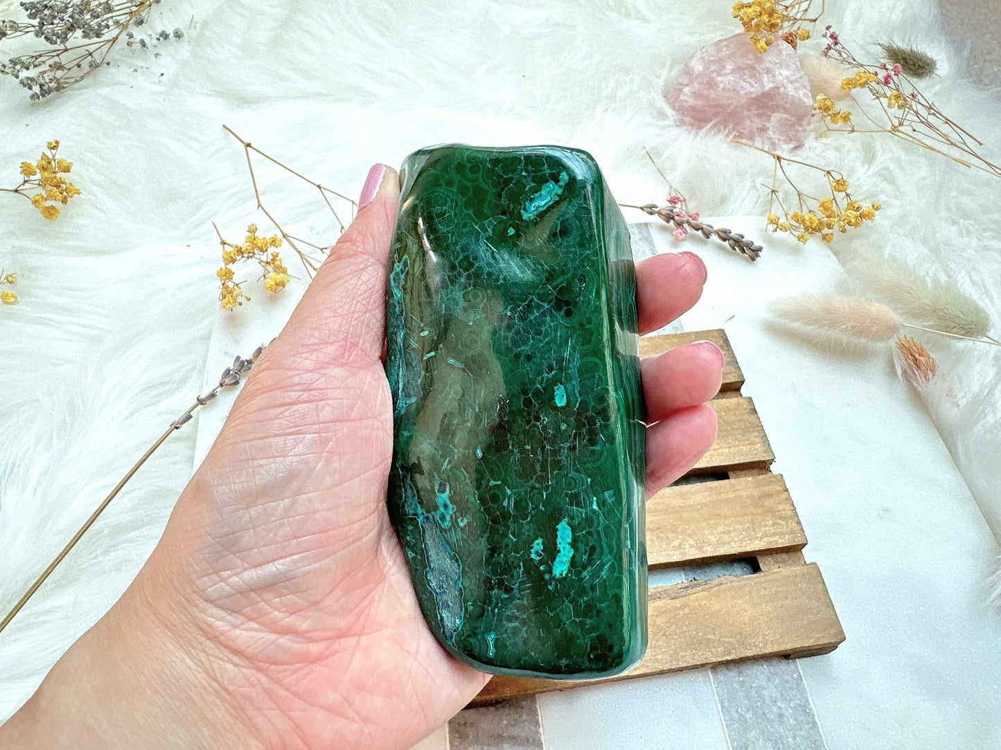 Malachite with Chrysocolla Free Form