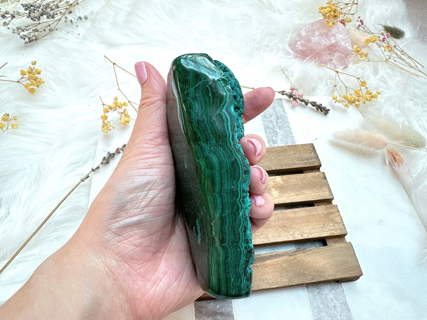 Malachite with Chrysocolla Free Form