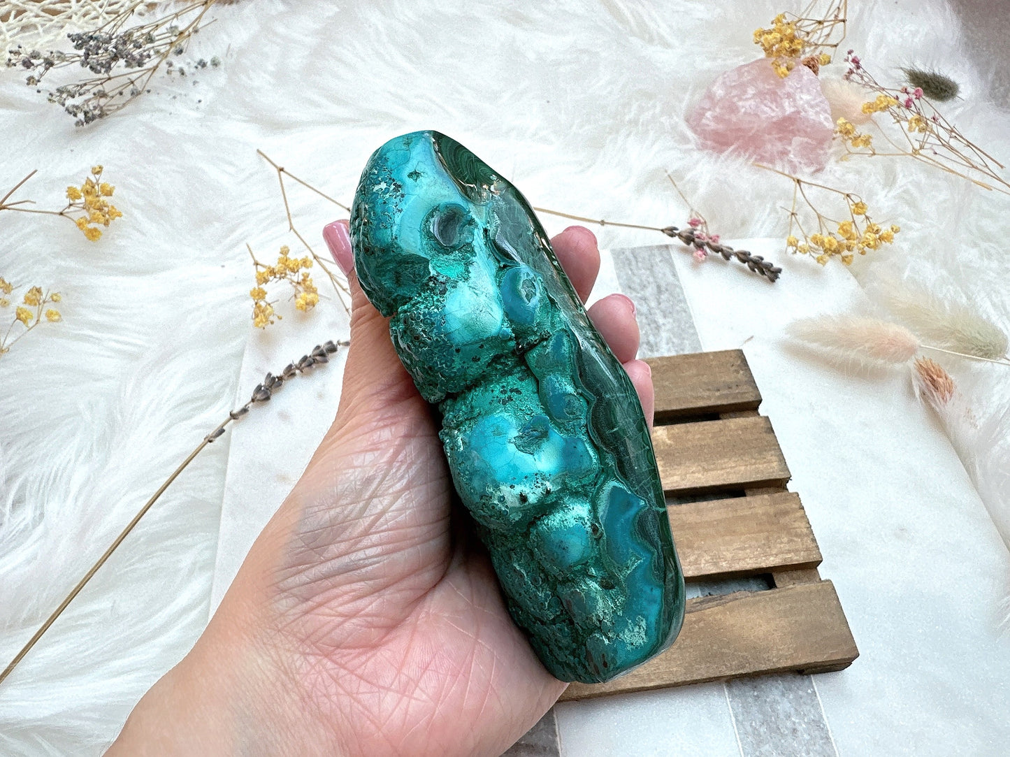 Malachite with Chrysocolla Free Form