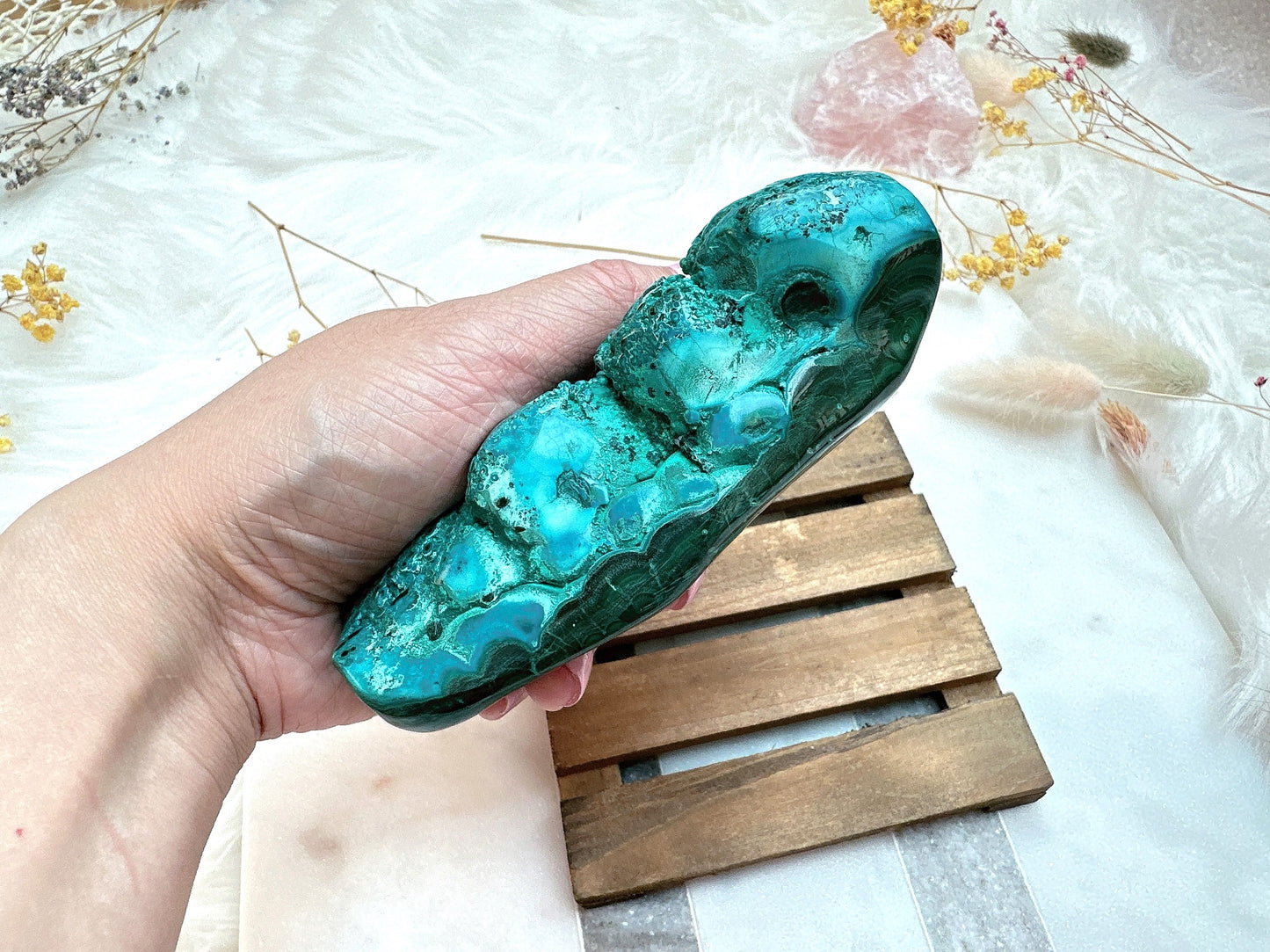 Malachite with Chrysocolla Free Form