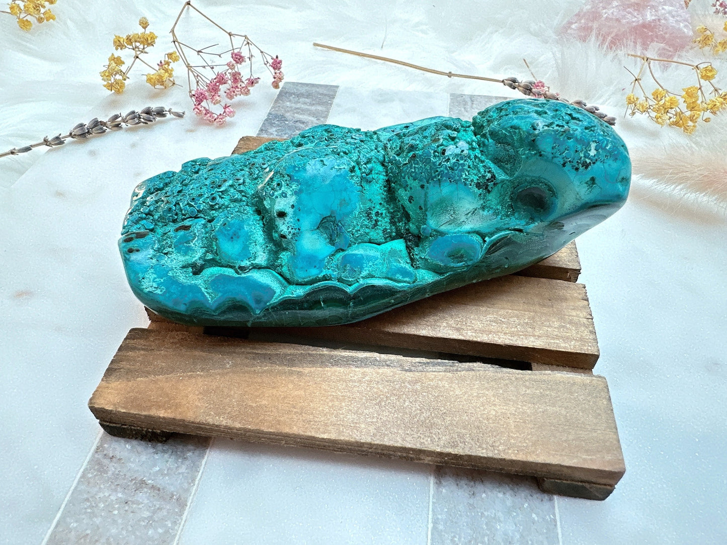 Malachite with Chrysocolla Free Form