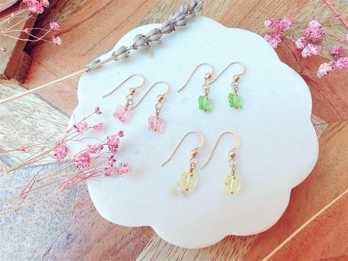 Small Crystal Butterfly Earrings