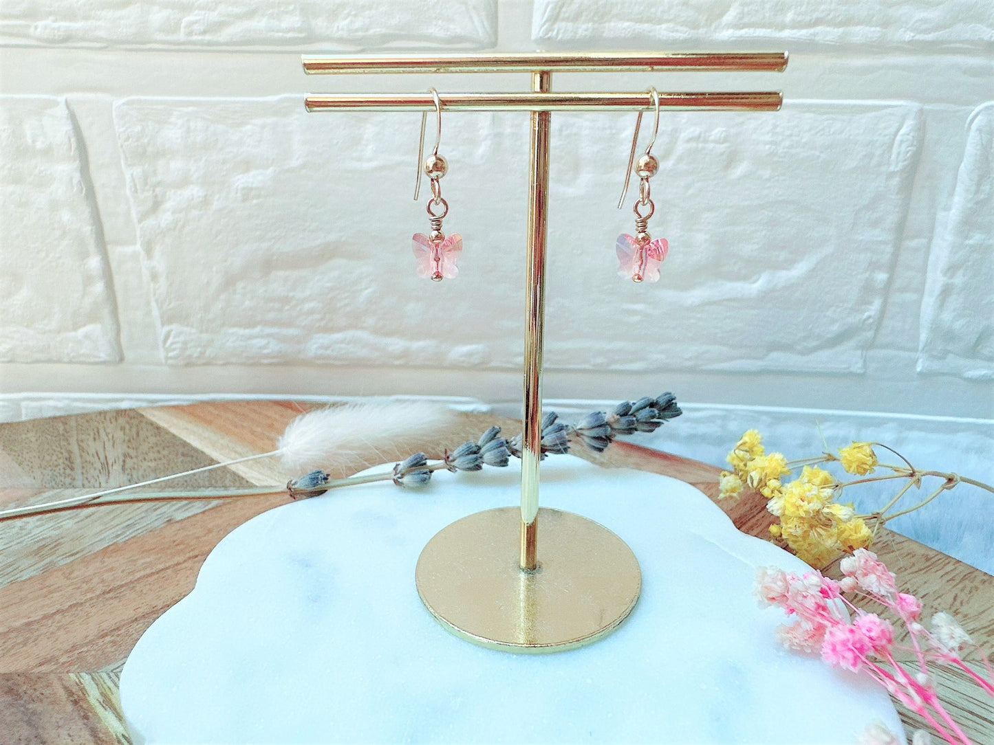 Small Crystal Butterfly Earrings