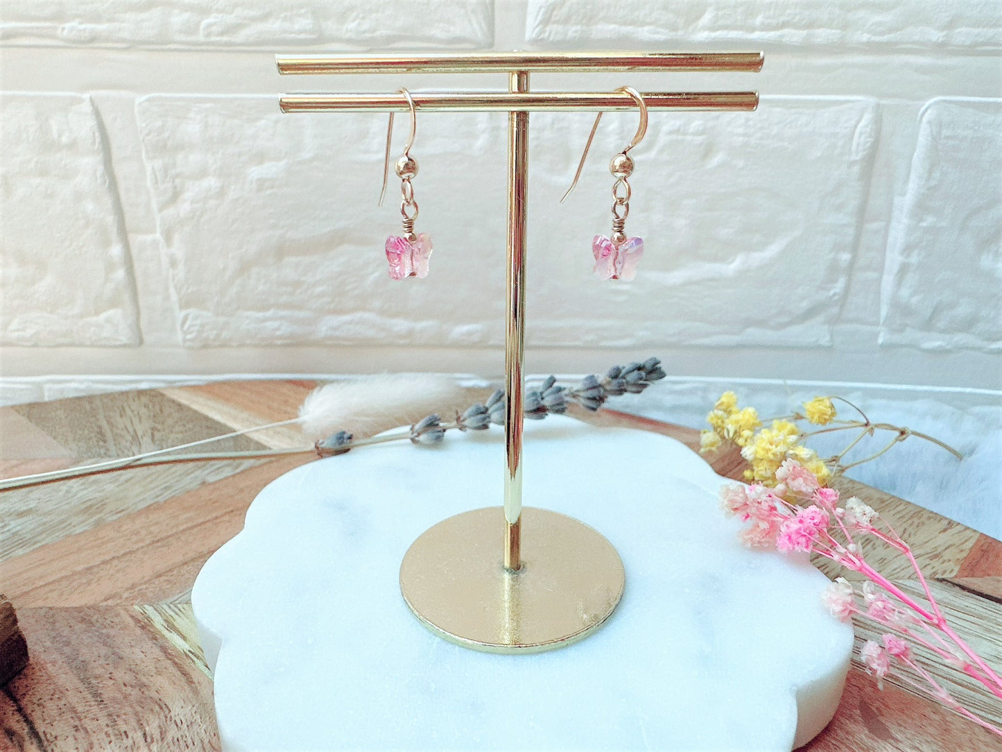 Small Crystal Butterfly Earrings