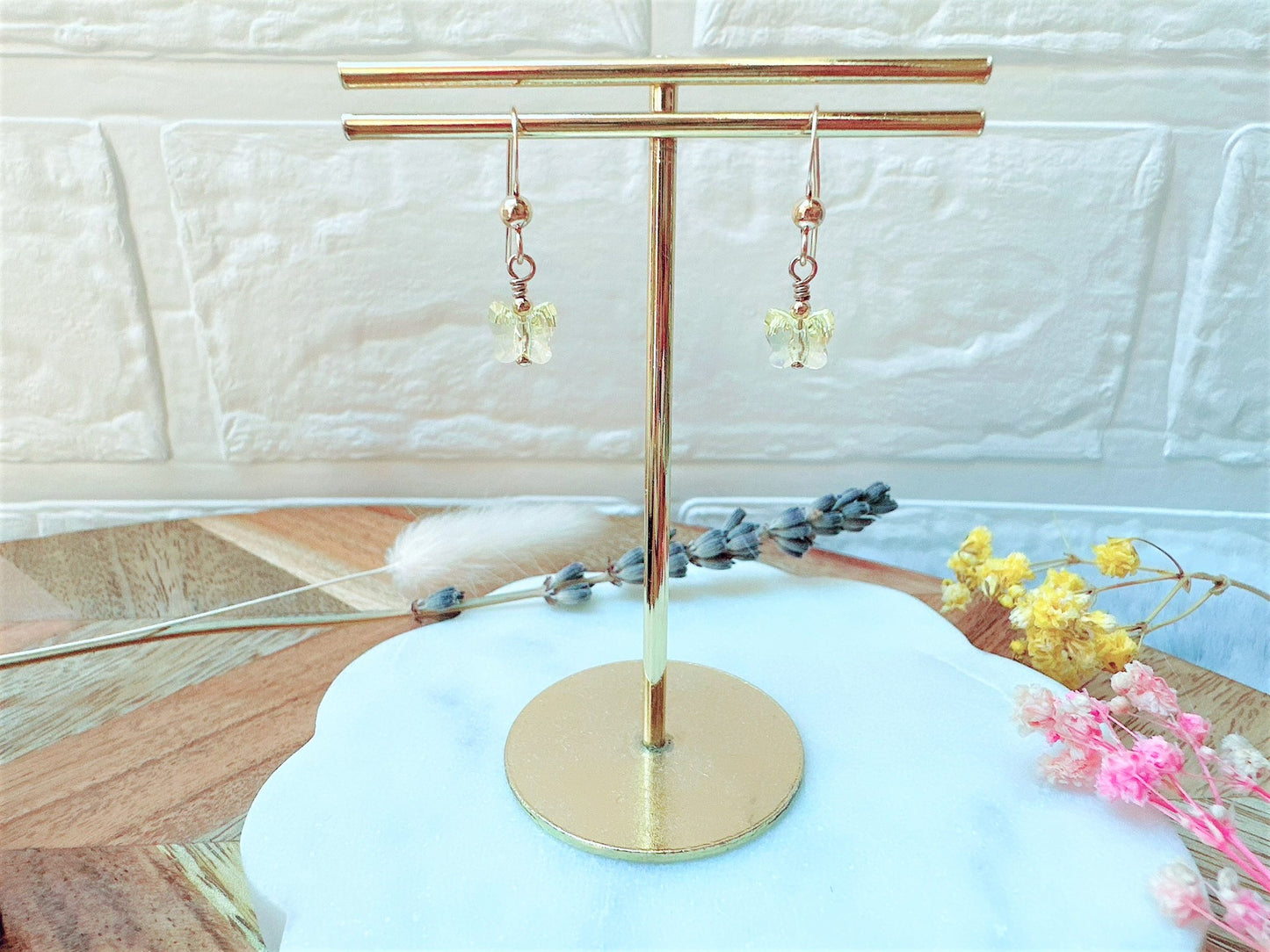 Small Crystal Butterfly Earrings