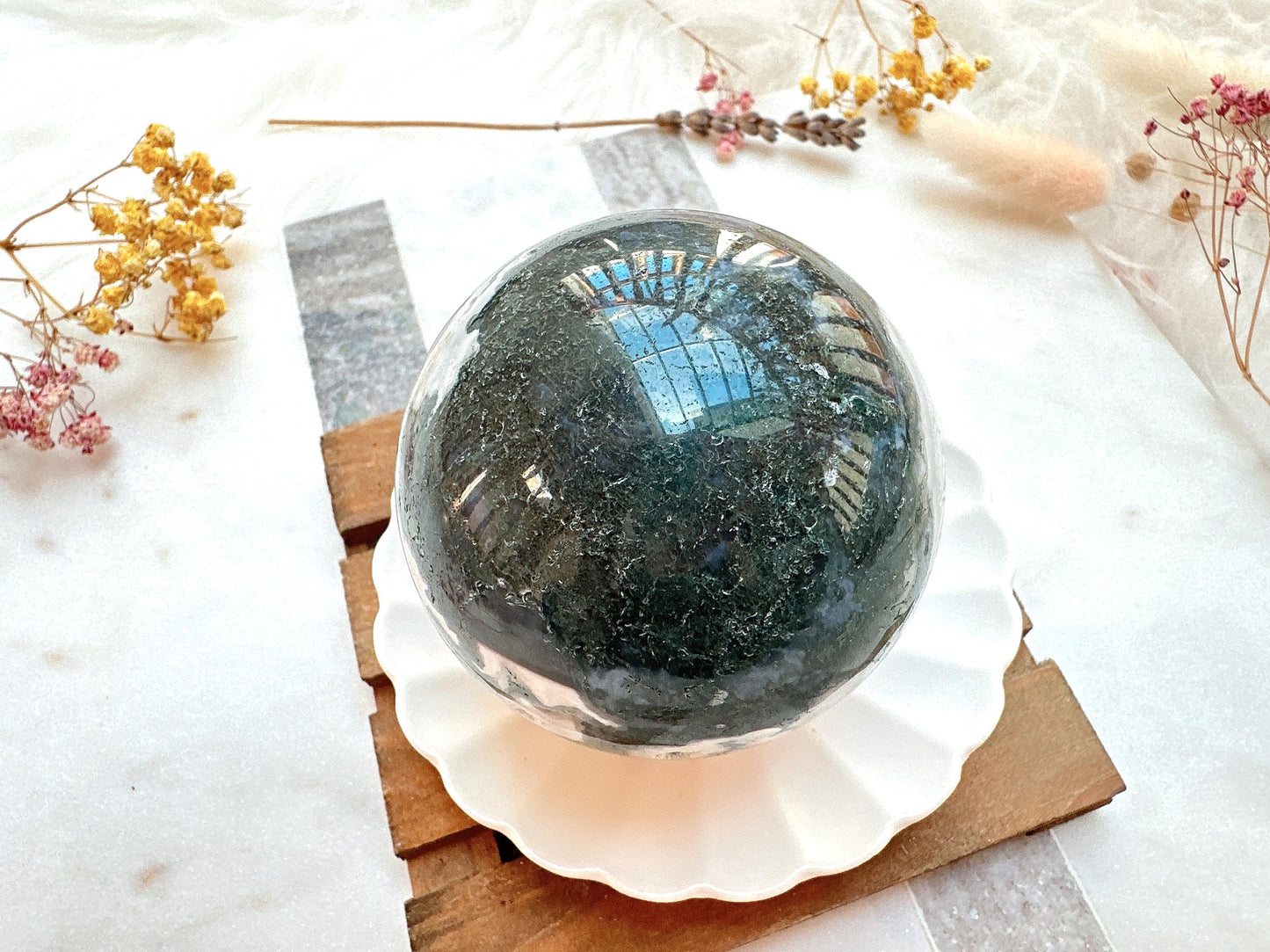 Moss Agate Sphere
