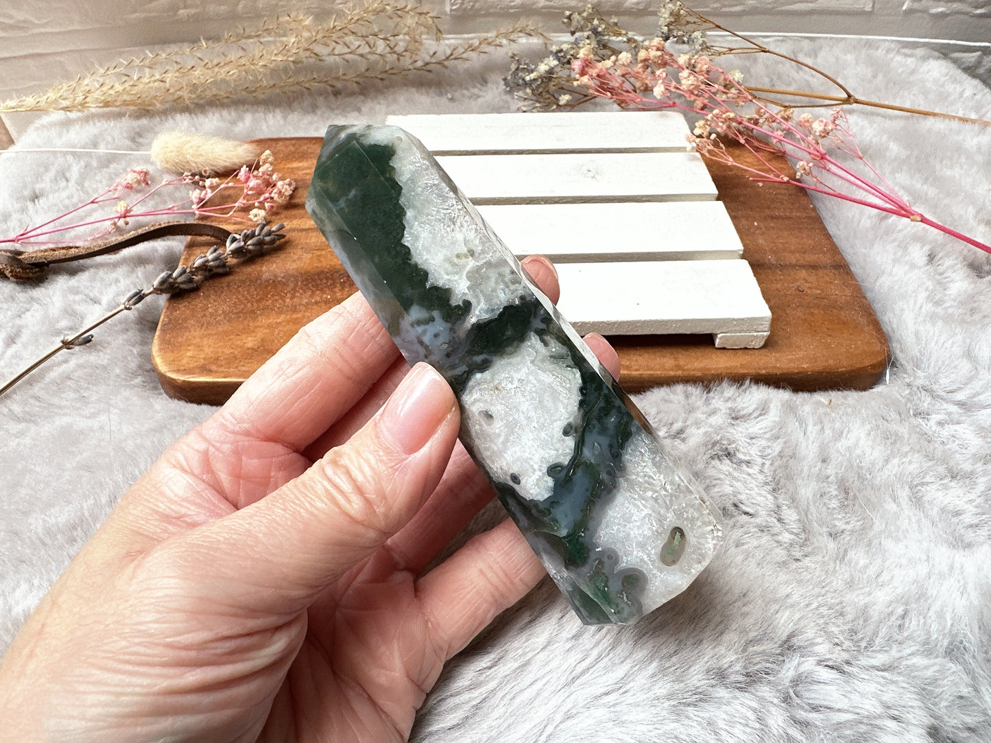 Moss Agate Tower Obelisk